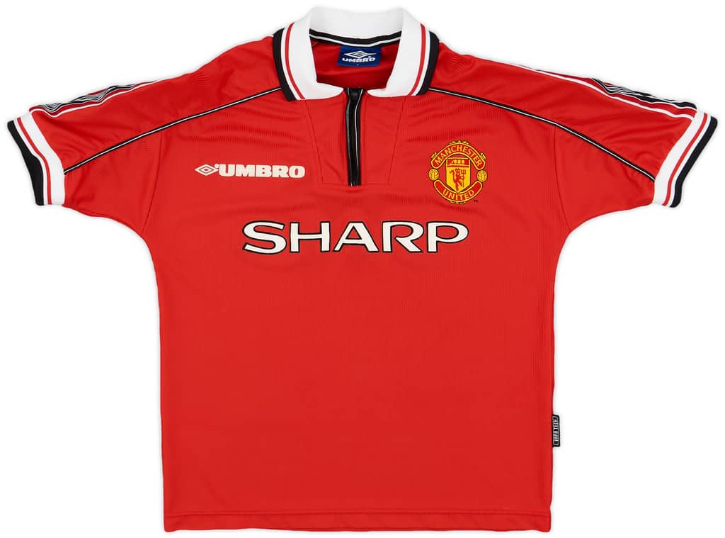 1998-00 Manchester United Home Shirt - 8/10 - (XL.Boys)