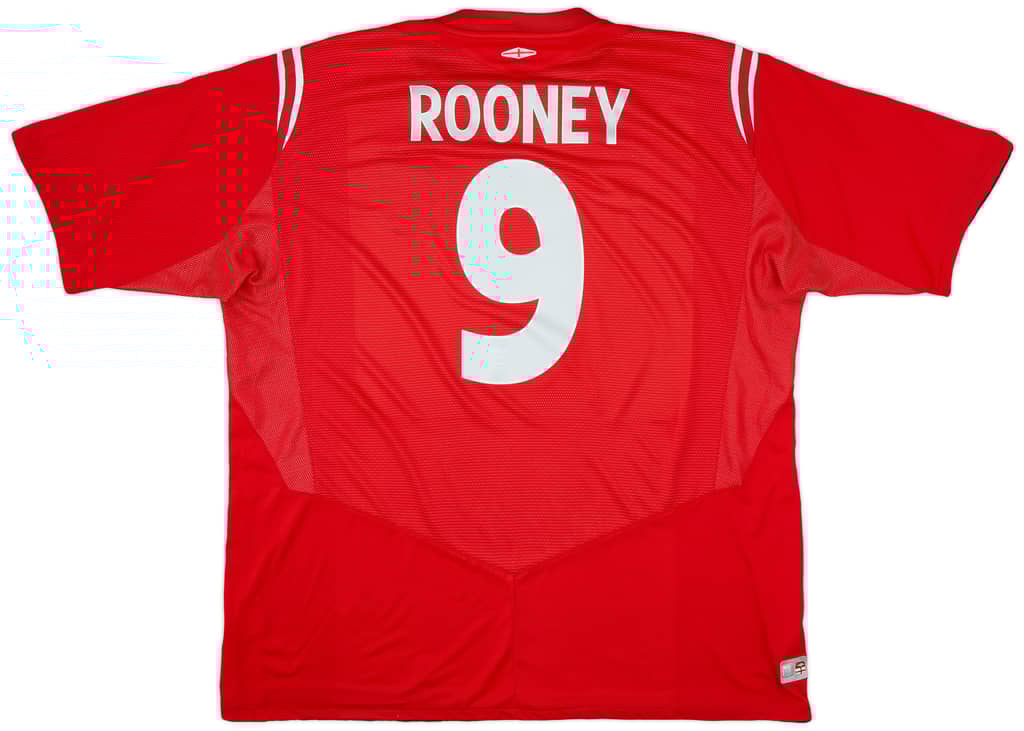 2004-06 England Away Shirt Rooney #9 - 9/10 - (XXL)