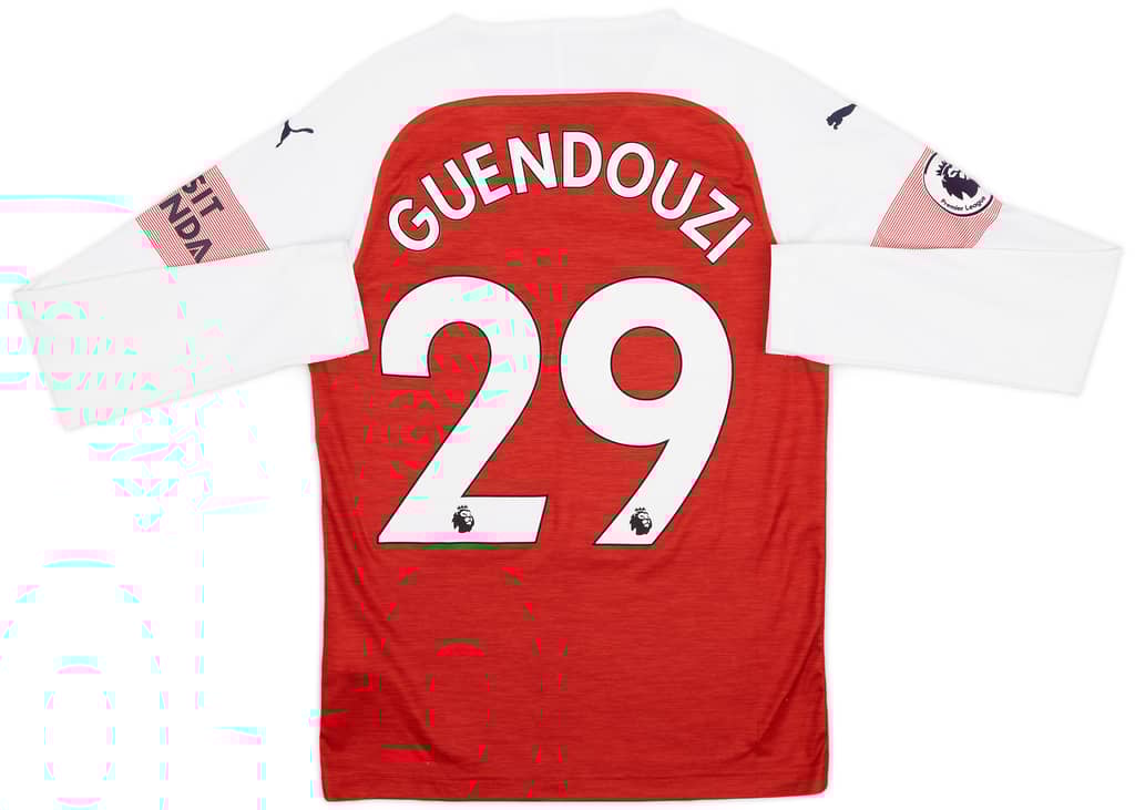 2018-19 Arsenal Home L/S Shirt Guendouzi #29 - 7/10 - (XS)