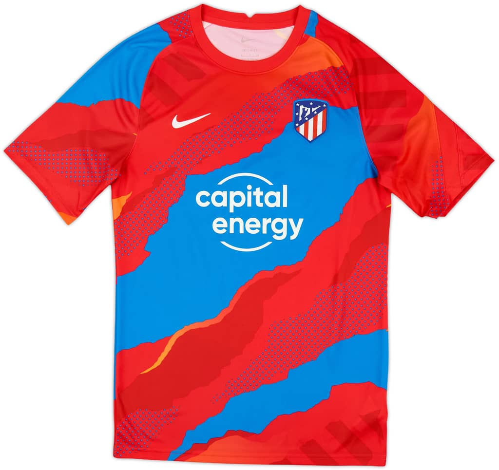 2021-22 Atletico Madrid Player Issue Pre-Match Champions League Shirt (S)