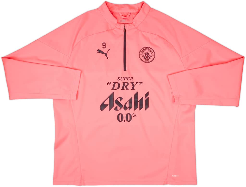 2023-24 Manchester City Player Issue 1/4 Zip Rain Top #9 (Haaland) - As New - (XL)