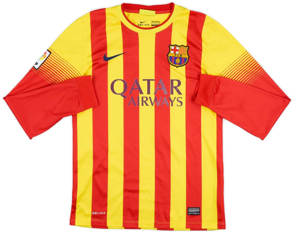 2013-15 Barcelona Away L/S Shirt Messi #10 - 9/10 - (S)