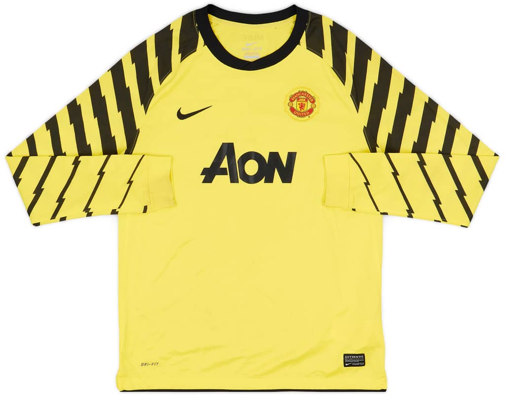 2010-11 Manchester United Yellow GK Shirt - 9/10 - (XL.Boys)
