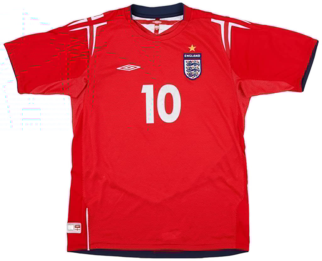2004-06 England Away Shirt Owen #10 - 6/10 - (XL.Boys)