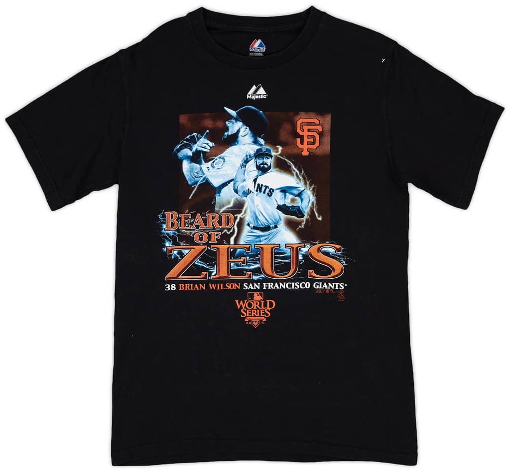 2010 San Francisco Giants Brian Wilson Majestic Tee - 8/10 - (S)