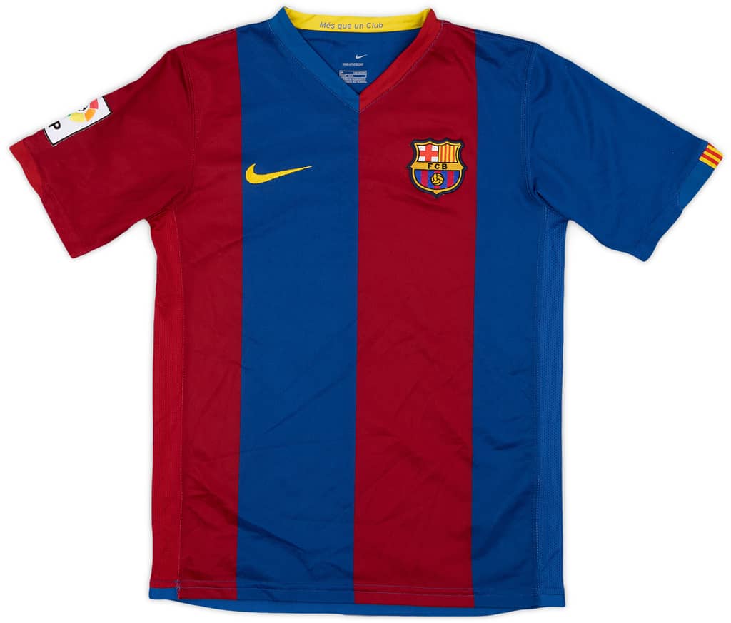 2006-07 Barcelona Home Shirt - 9/10 - (M.Boys)