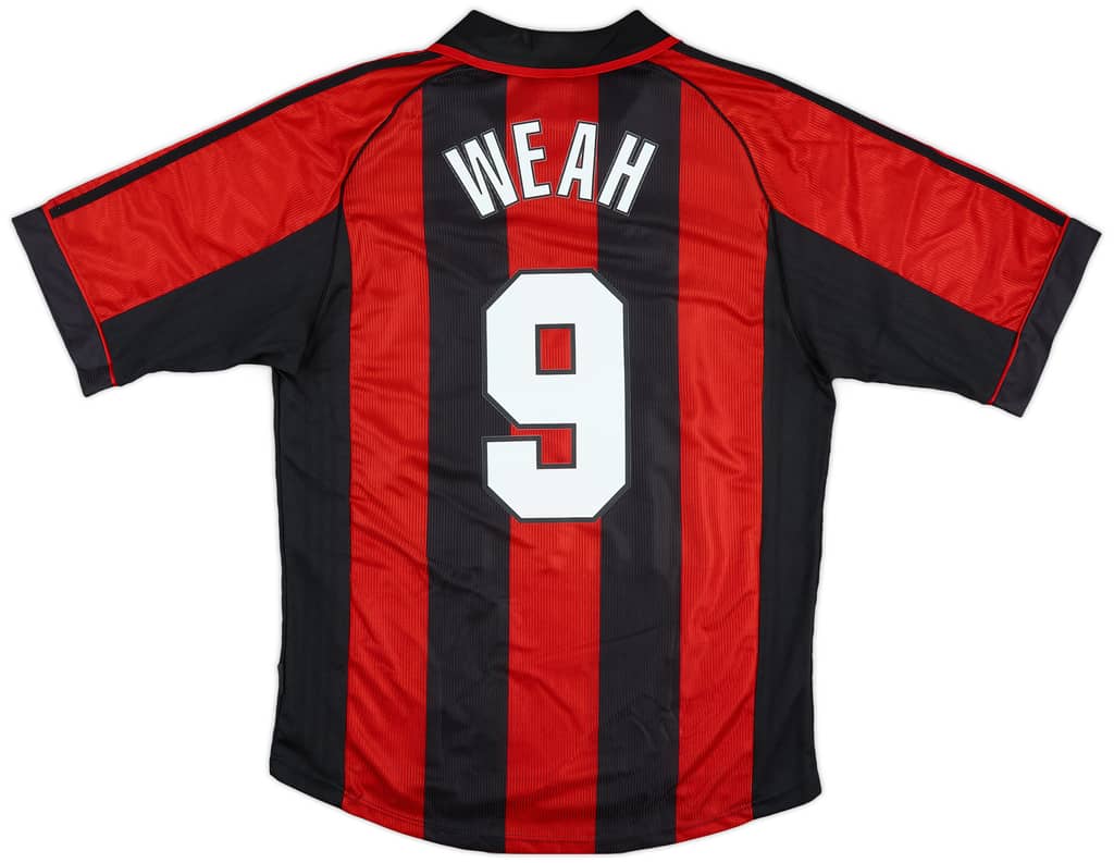 1998-00 AC Milan Home Shirt Weah #9 - 10/10 - (M)