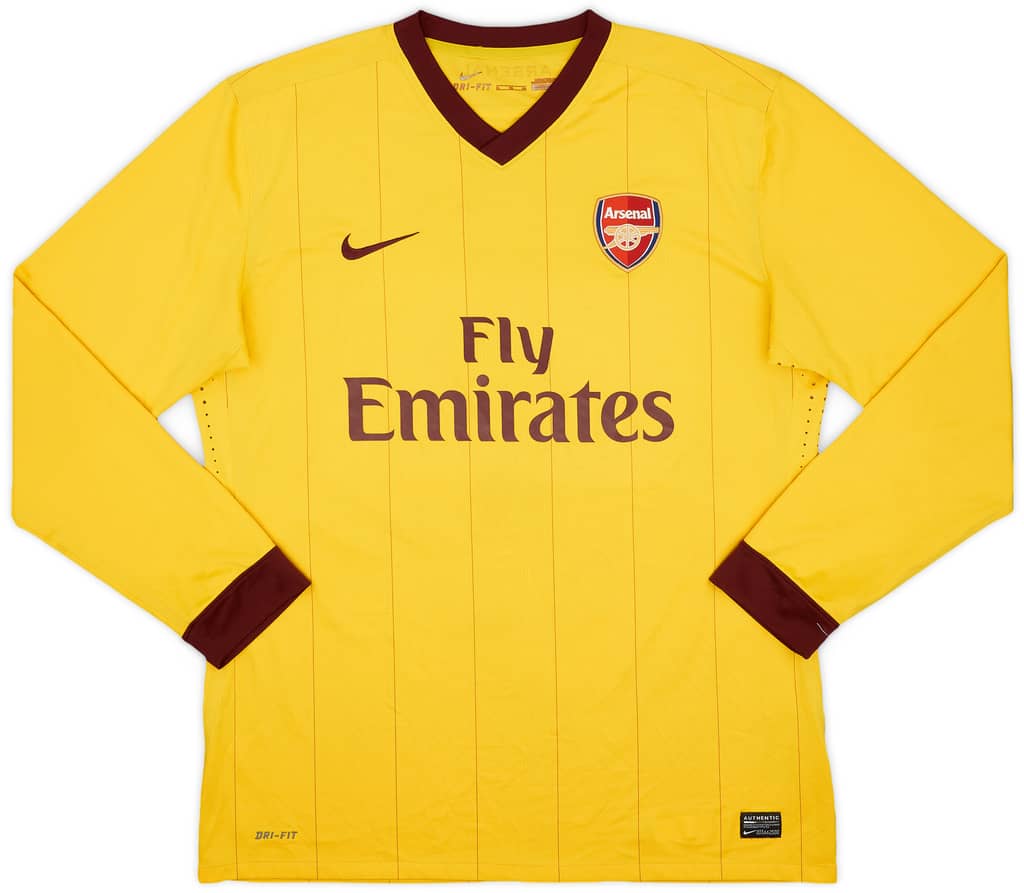 2010-13 Arsenal Player Issue Away L/S Shirt Arteta #8 - 8/10 - (XL)