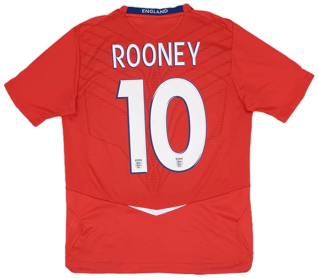 2008-10 England Away Shirt Rooney #10 - 8/10 - (L)