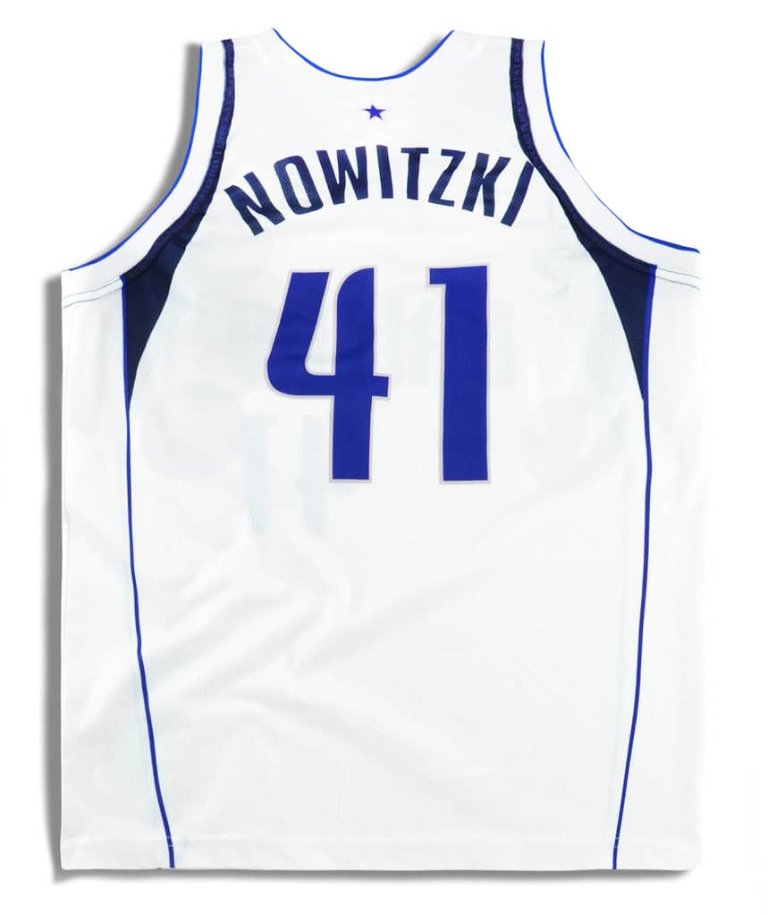 2001-10 Dallas Mavericks Nowitzki #41 Champion Jersey (Home) S