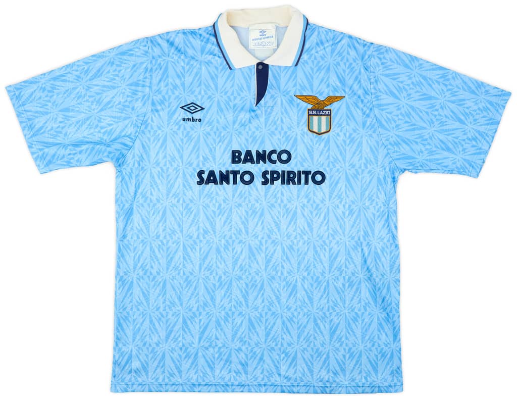 1991-92 Lazio Home Shirt - 8/10 - (XL)