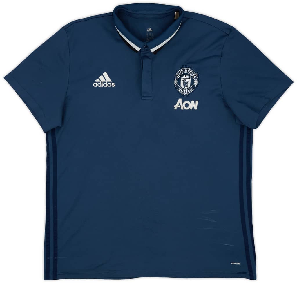 2016-17 Manchester United adidas Polo Shirt - 9/10 - (XL)