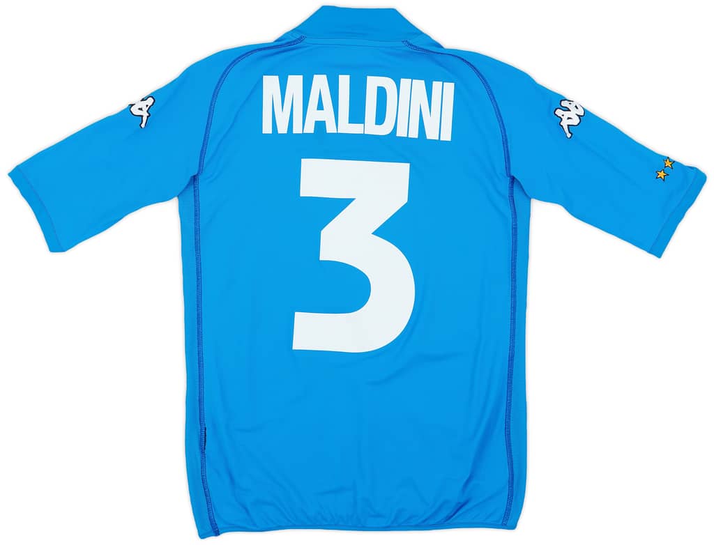 2000-01 Italy Home Shirt Maldini #3 - 8/10 - (S)