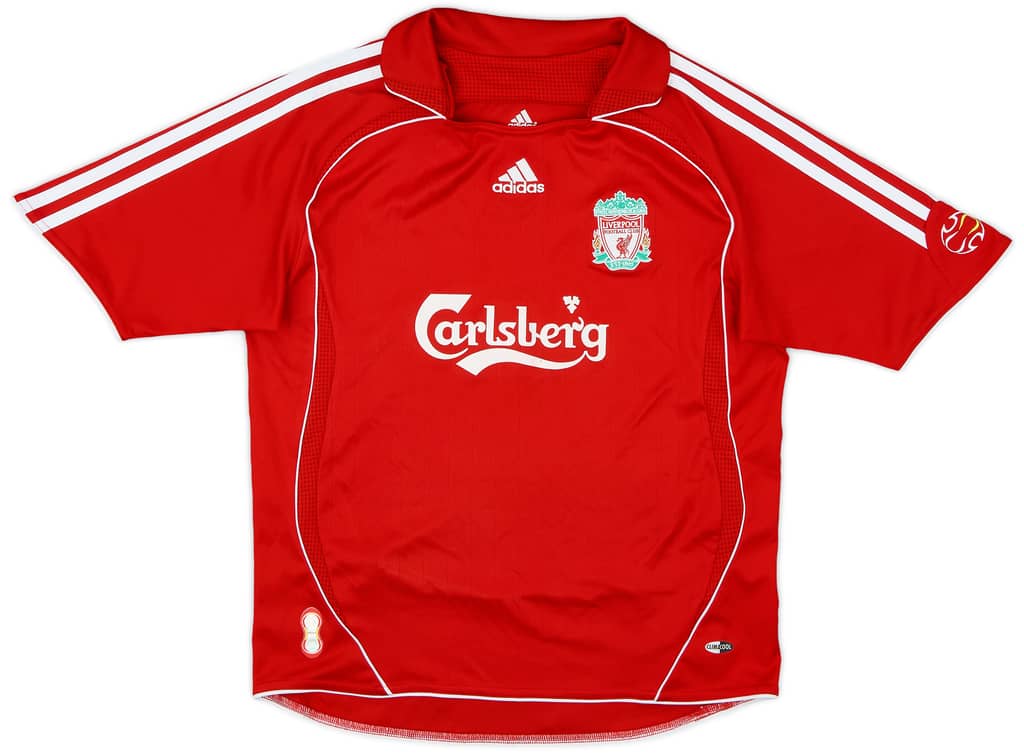 2006-08 Liverpool Home Shirt - 8/10 - (M.Boys)