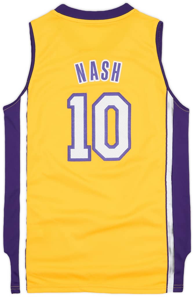 2012-14 LA Lakers Nash #10 adidas Swingman Home Jersey - 7/10 - (M.Boys)