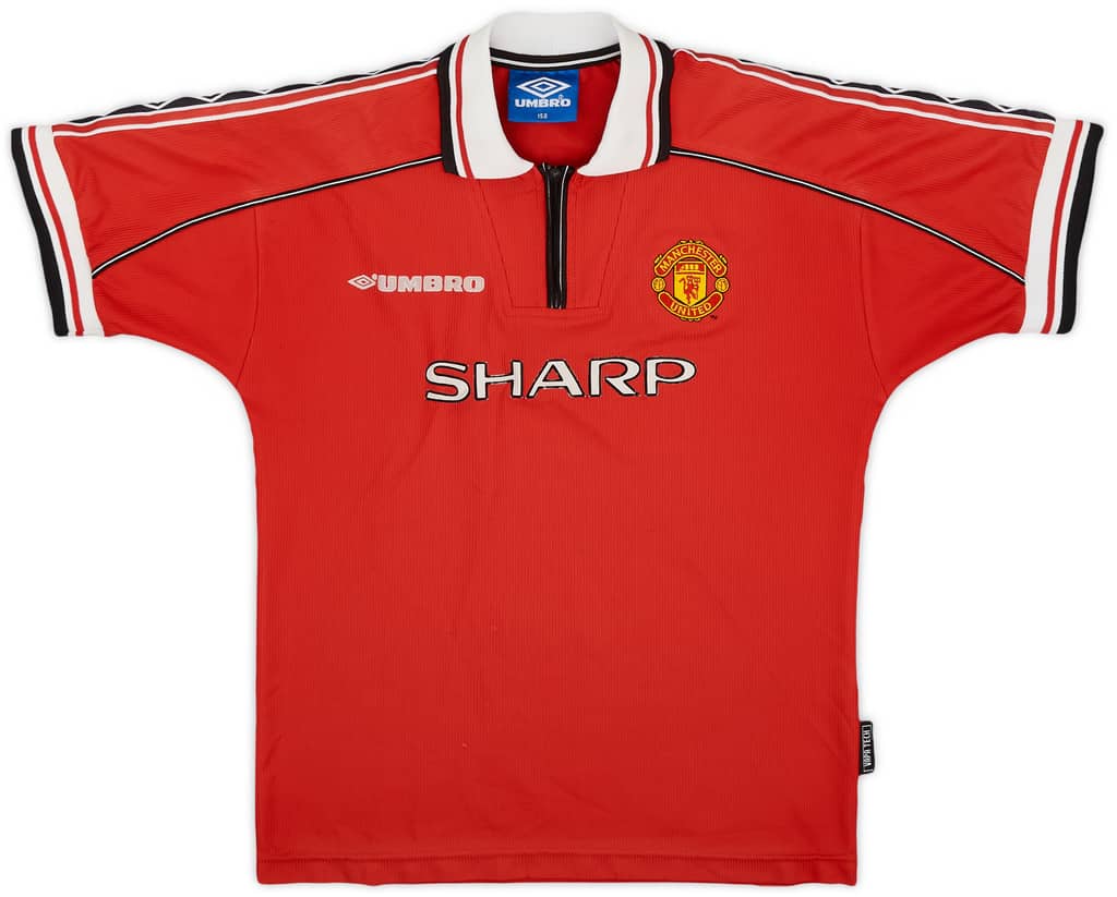 1998-00 Manchester United Home Shirt - 7/10 - (M.Boys)