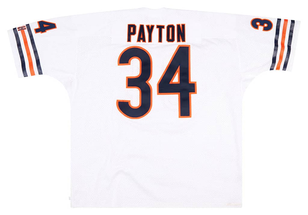 1985 Chicago Bears Payton #34 Authentic Throwback Jersey (Away) 3XL