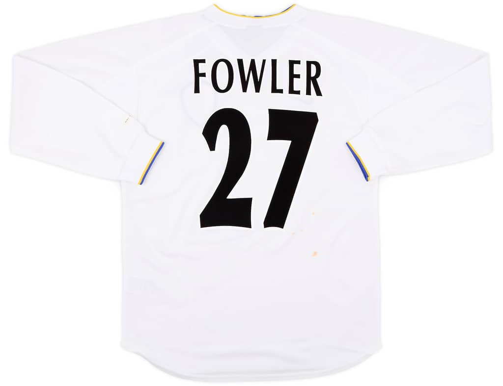 2000-02 Leeds United Home L/S Shirt Fowler #27 (S)