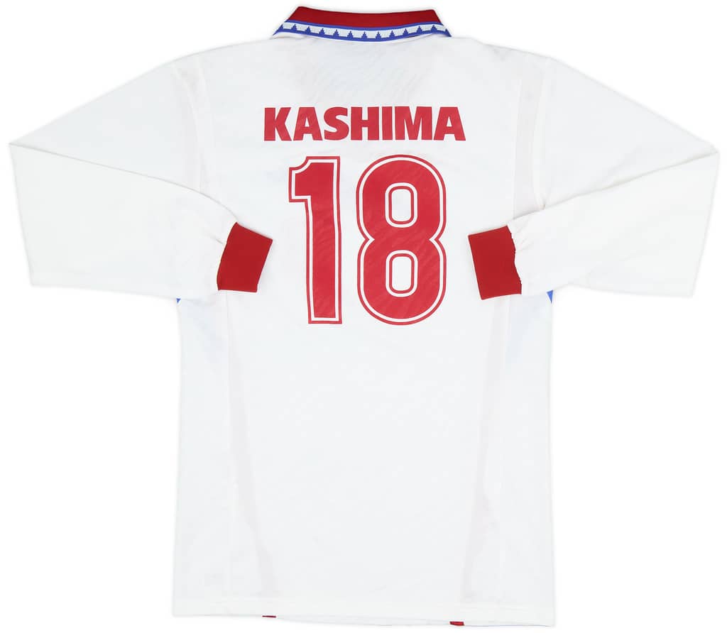 1992-93 Kashima Antlers Away L/S Shirt #18 - 9/10 - (XL.Boys)