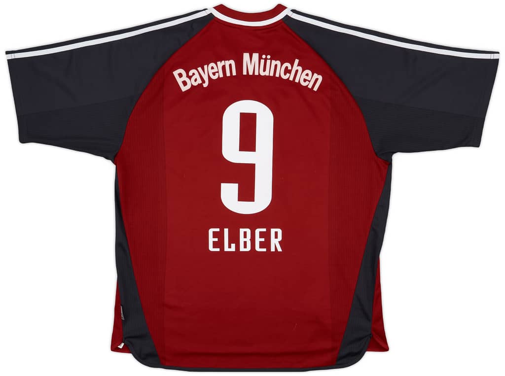 2001-02 Bayern Munich Home Shirt Elber #9 - 8/10 - (XL)