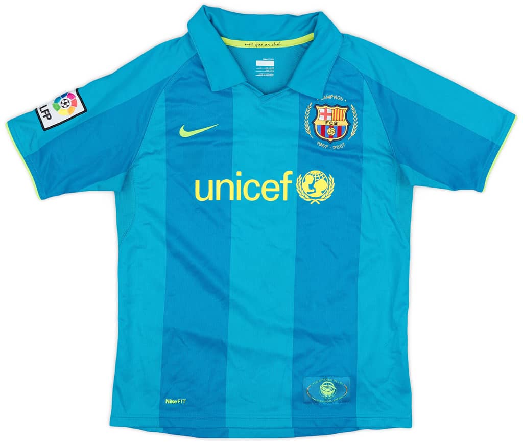 2007-09 Barcelona Away Shirt - 8/10 - (L.Boys)