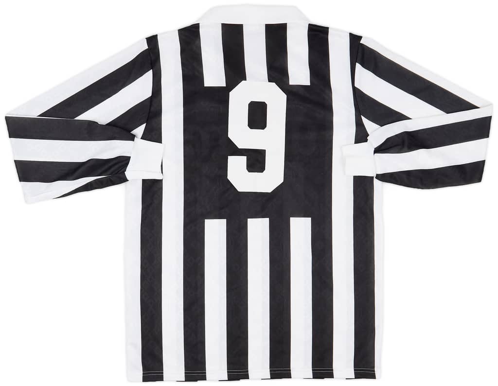 1989-90 Juventus European Home L/S Shirt #9 - 9/10 - (XL)