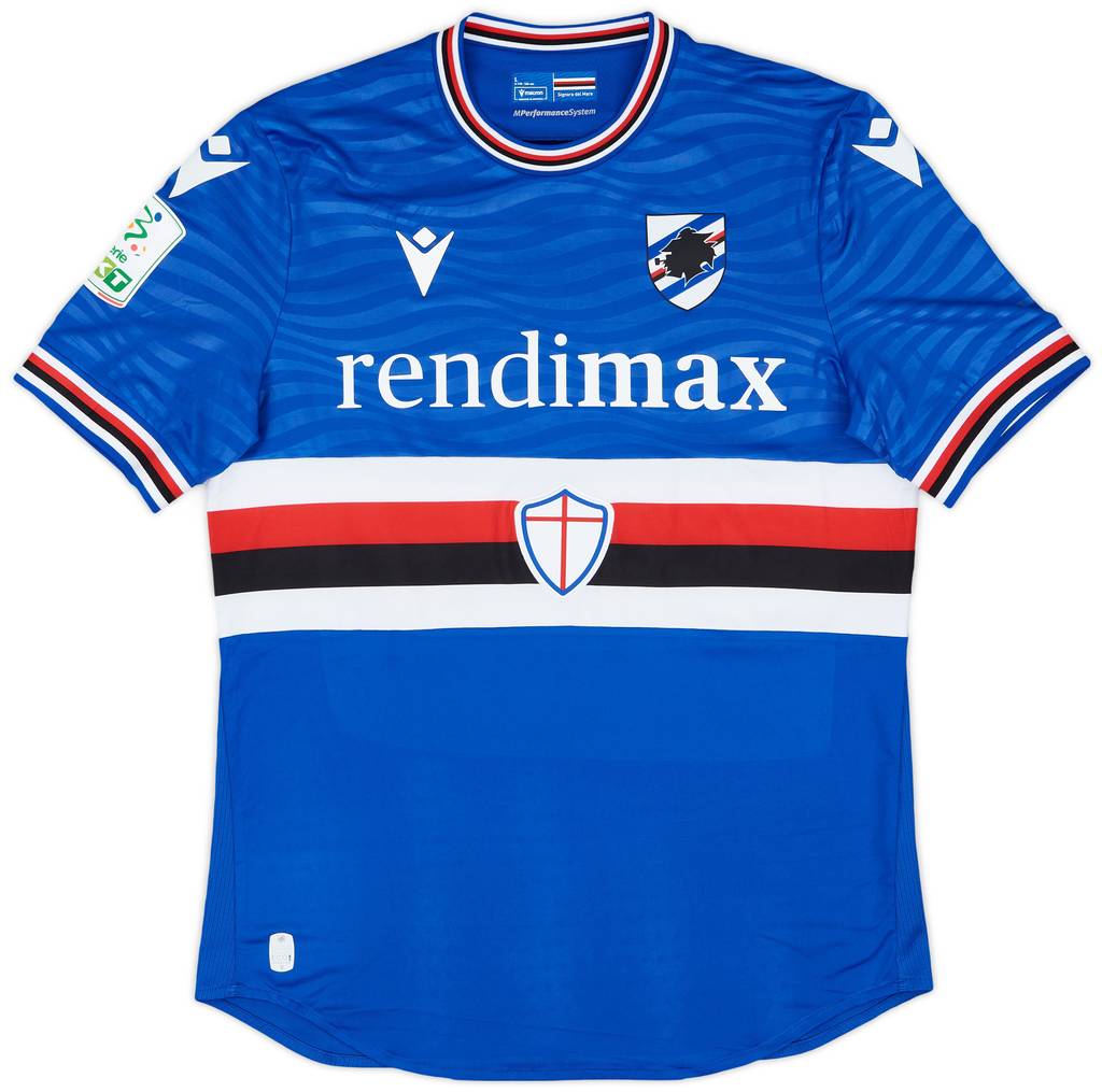 2023-24 Sampdoria Match Issue Home Shirt Borini #16