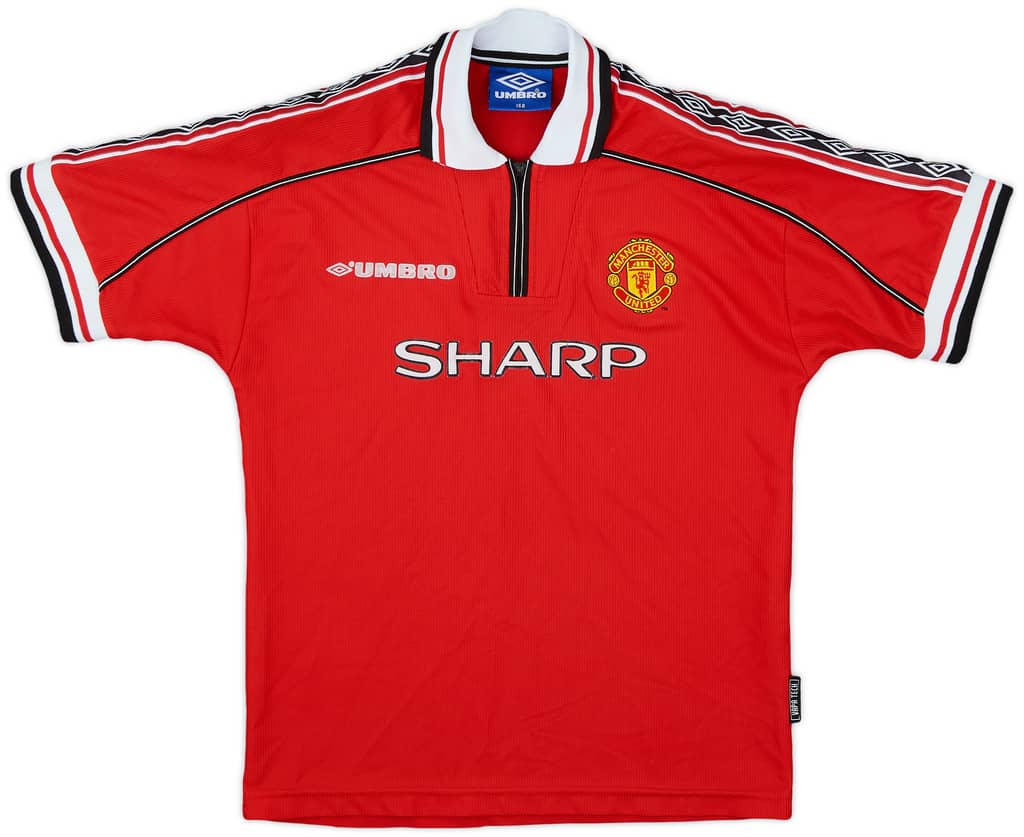 1998-00 Manchester United Home Shirt - 7/10 - (L.Boys)