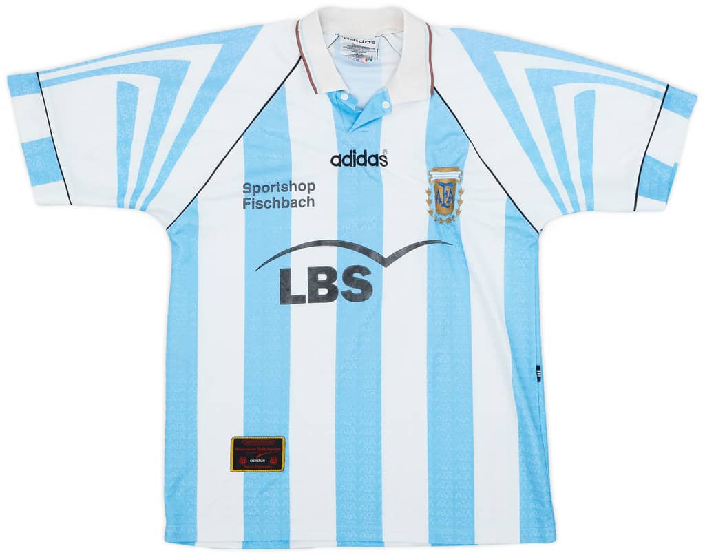 1996-98 Argentina Home Shirt #9 - 6/10 - (M)
