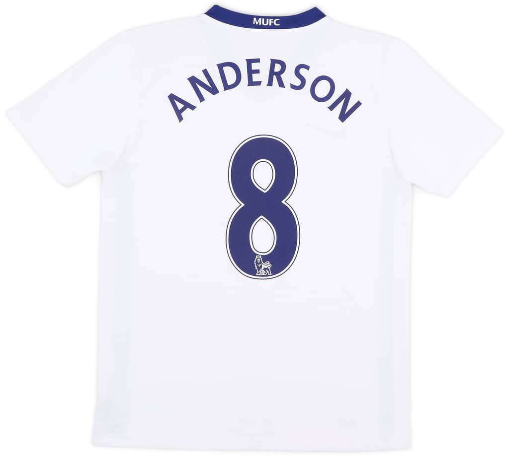 2008-10 Manchester United Away Shirt Anderson #8 - 9/10 - (XL.Boys)