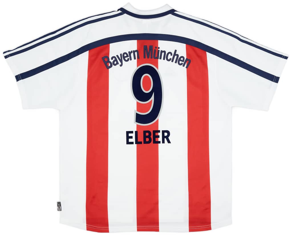 2000-01 Bayern Munich Away Shirt Elber #9 - 9/10 - (XL)