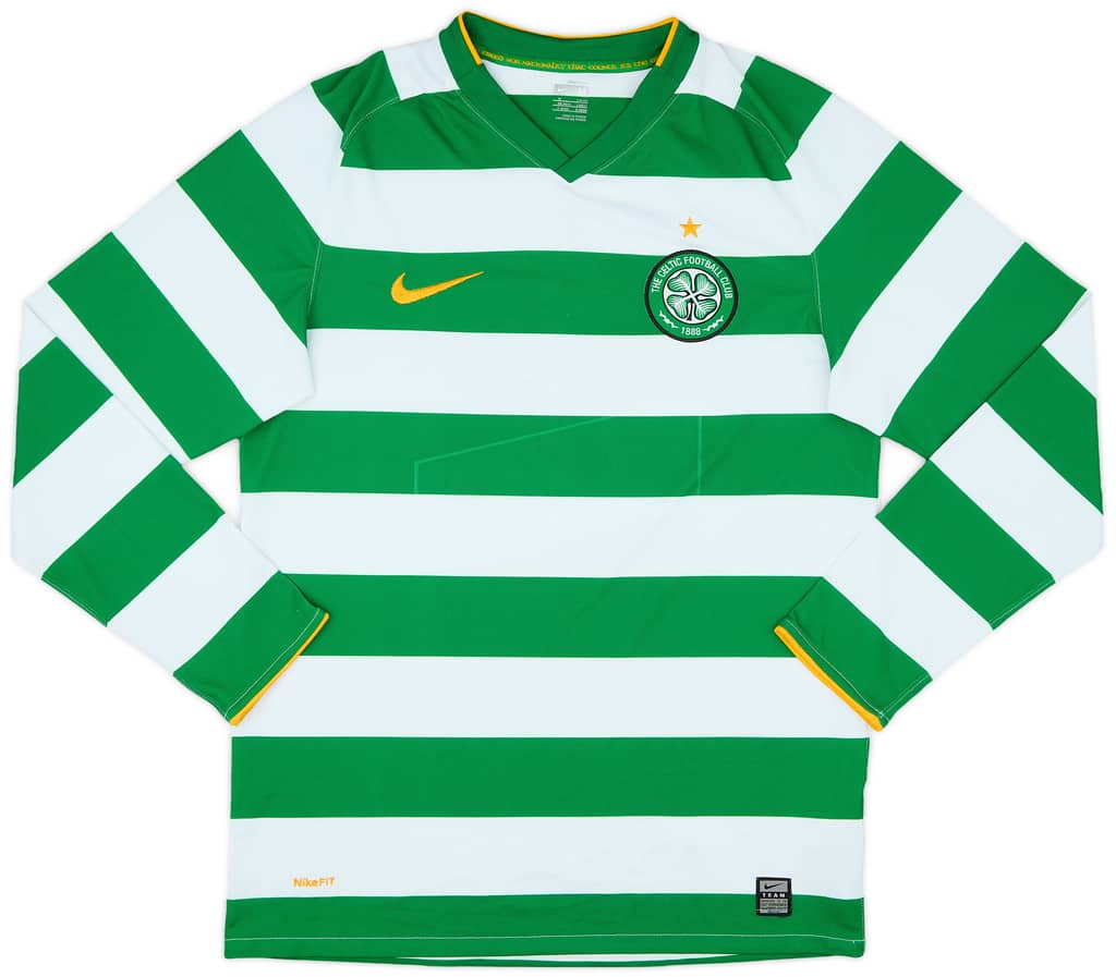 2008-10 Celtic Home L/S Shirt Keane #7 - 4/10 - (M)
