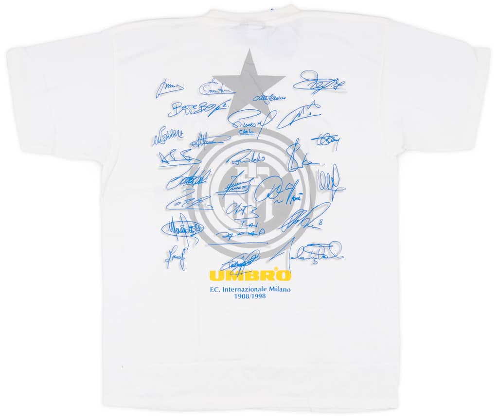 1998 Inter Milan Umbro Graphic 'Signed' Fan Tee (XL)