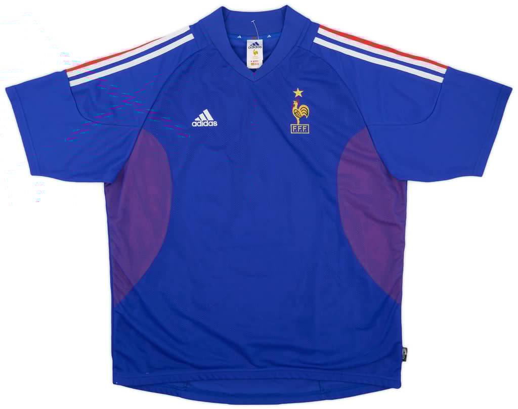 2002-04 France Home Shirt #9 - 9/10 - (XL)