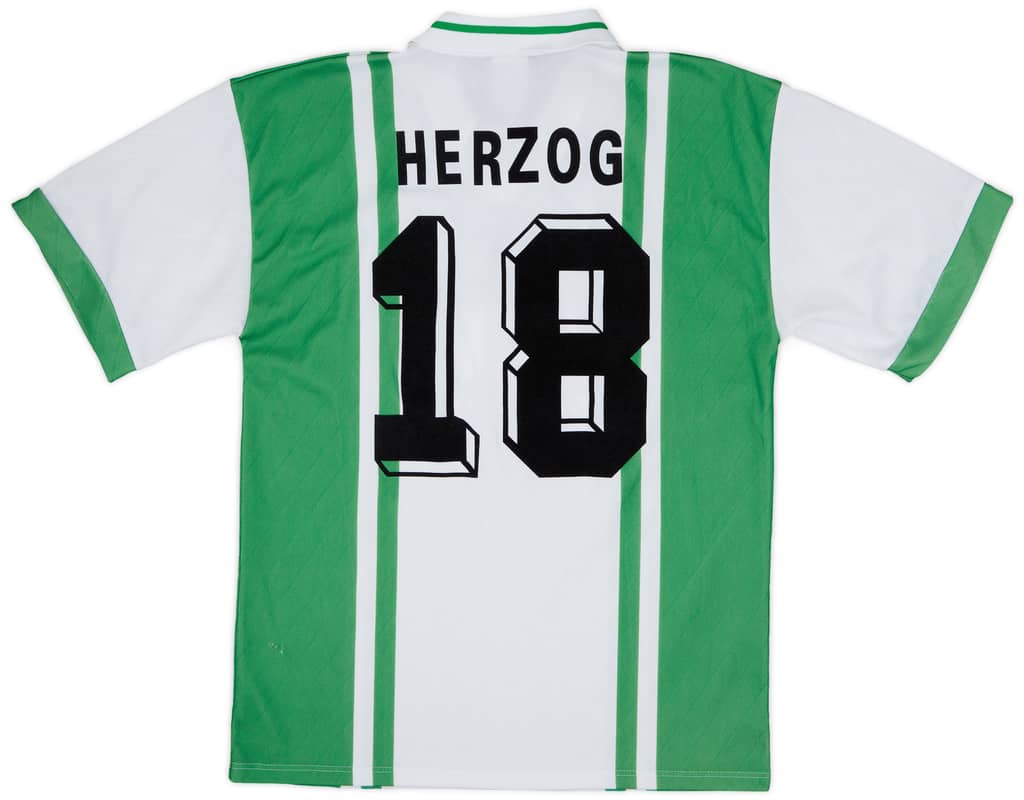 1996-97 Werder Bremen Home Shirt Herzog #18 - 6/10 - (S)