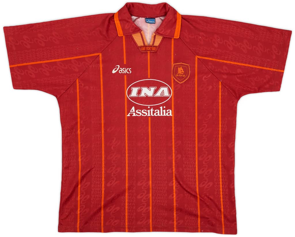 1996-97 Roma Home Shirt - 8/10 - (XL)
