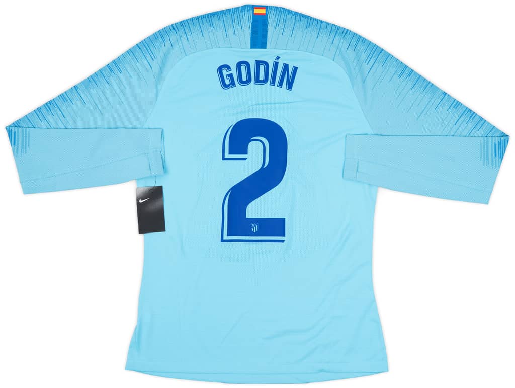 2018-19 Atletico Madrid Player Issue Away L/S Shirt Godin #2 (L)