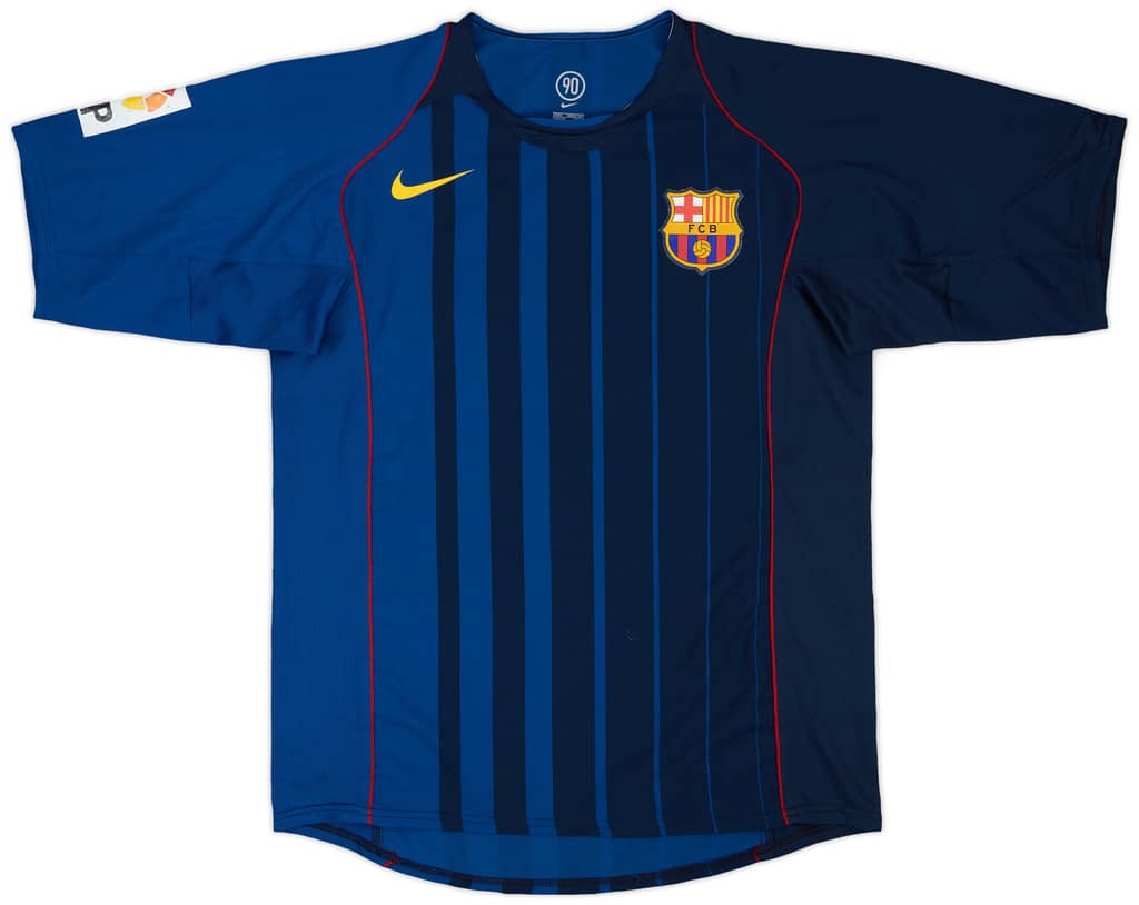 2004-05 Barcelona Match Issue Away Shirt O. Riera #29