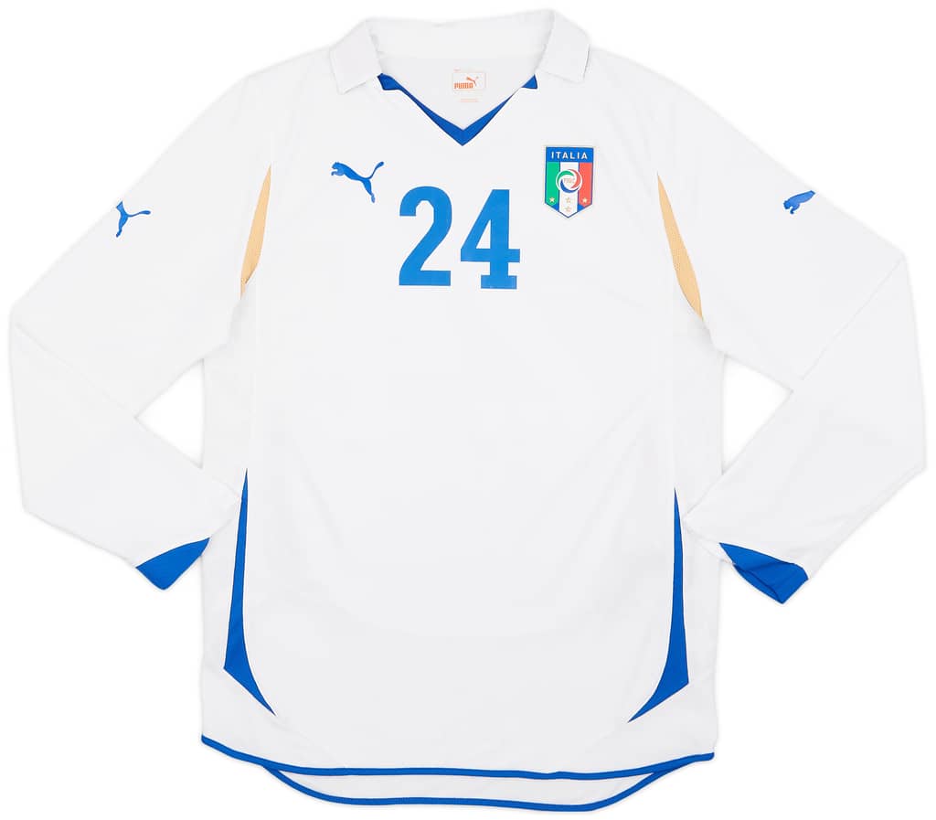 2010-12 Italy Player Issue Away L/S Shirt #24 - 7/10 - (L)