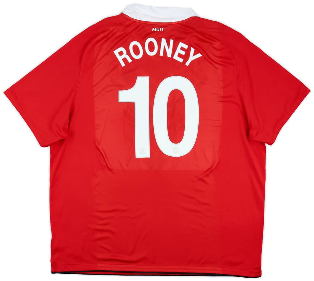 2010-11 Manchester United Home Shirt Rooney #10 - 7/10 - (3XL)