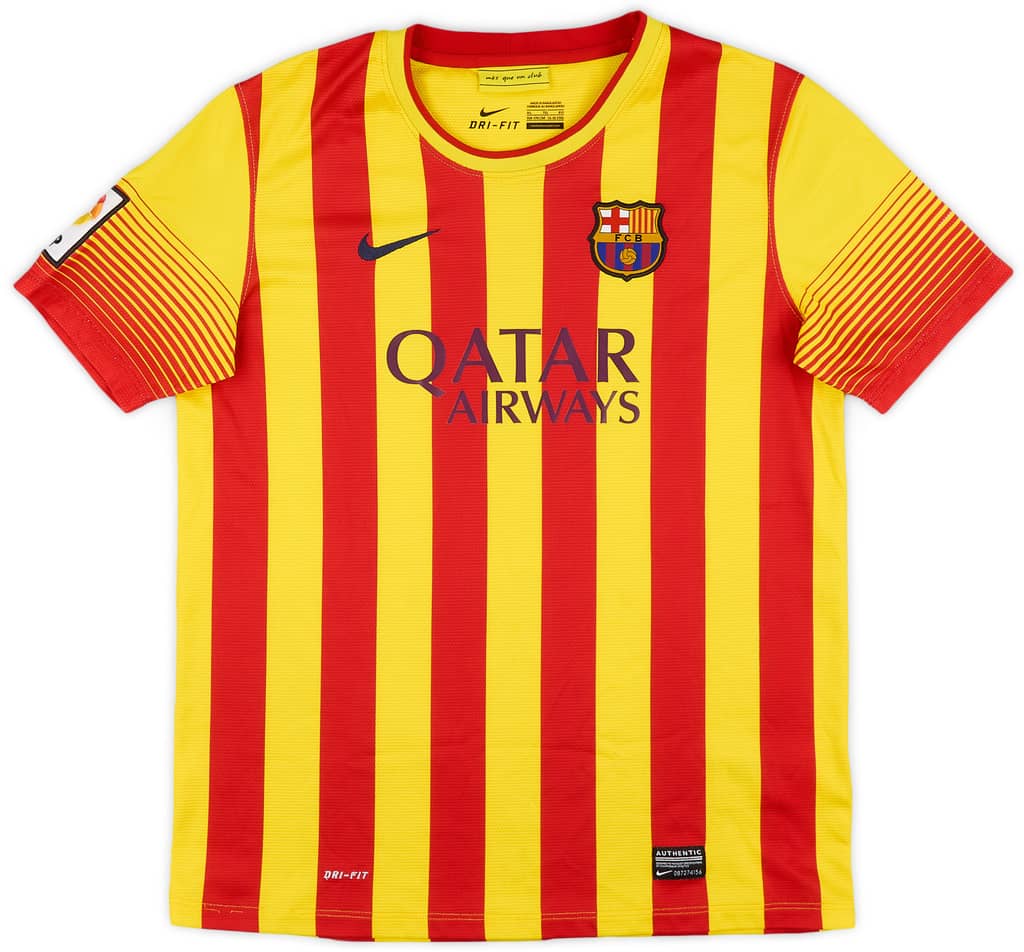 2013-15 Barcelona Away Shirt - 7/10 - (XL.Boys)
