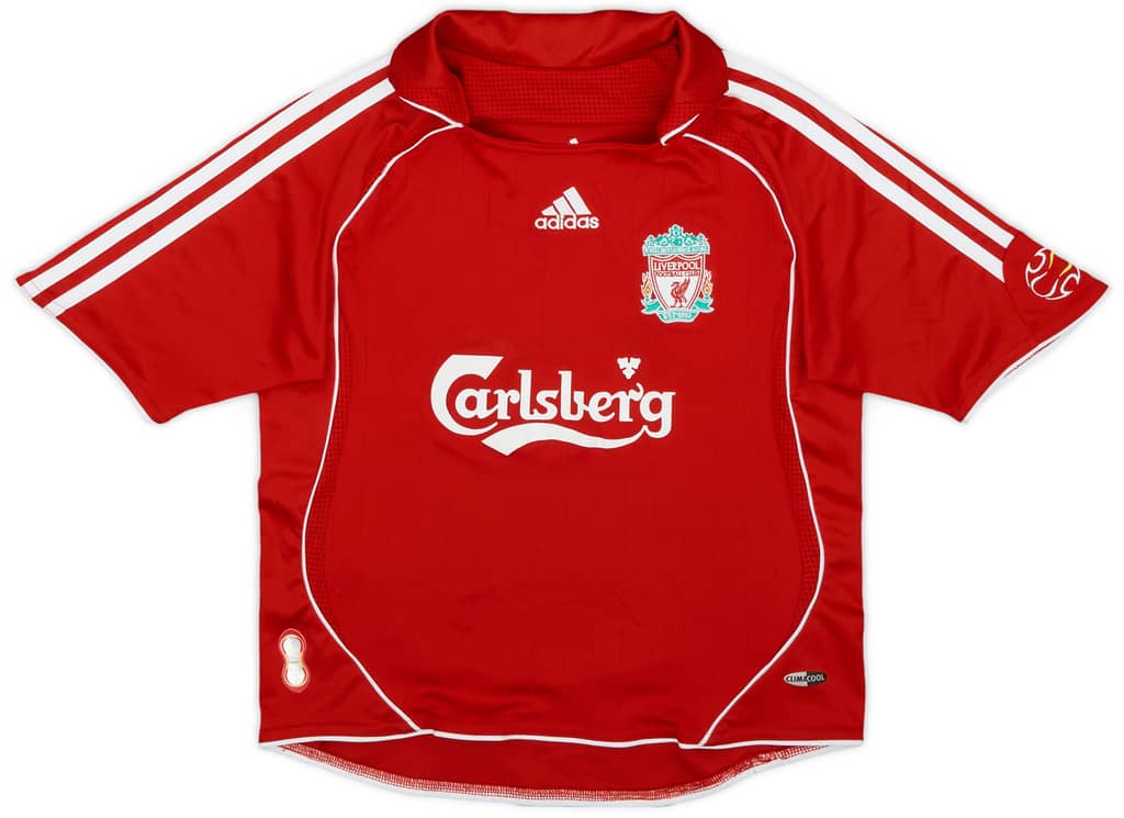 2006-08 Liverpool Home Shirt - 8/10 - (S.Boys)