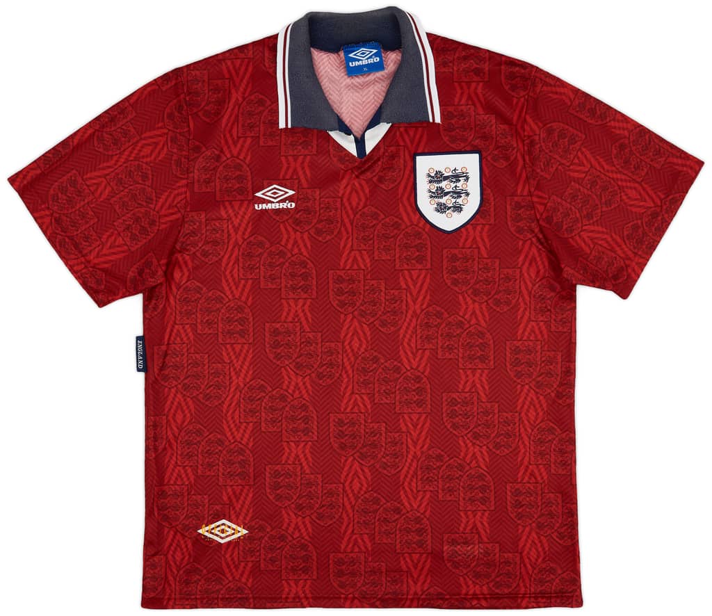 1993-95 England Away Shirt - 7/10 - (XL)