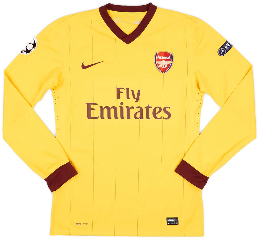 2010-11 Arsenal Match Issue Champions League Away Shirt Wilshere #19