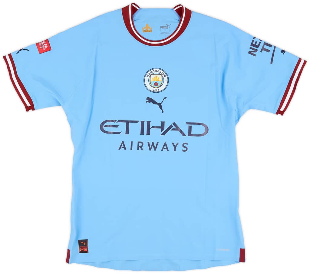 2022-23 Manchester City Match Issue Community Shield Home Shirt Kayky #37