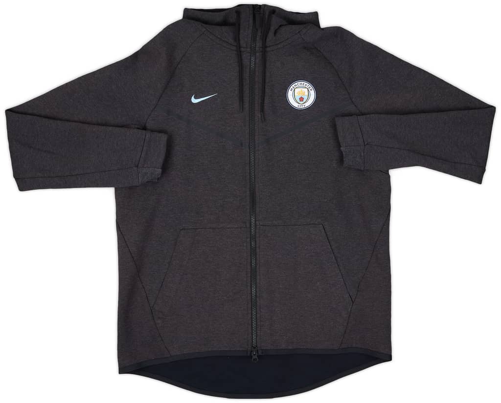 2017-18 Manchester City Nike Hooded Sweat Top - 9/10 - (L)