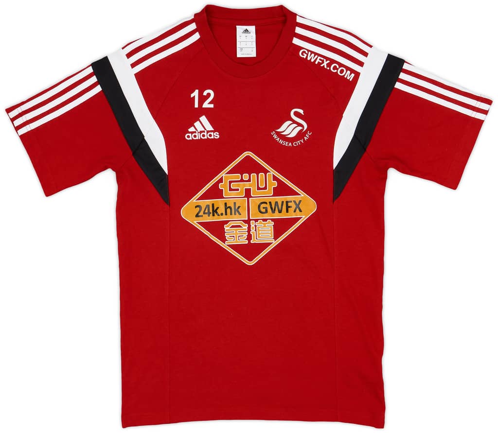 2014-15 Swansea Player Issue adidas Training Shirt #12 - 8/10 - (S)