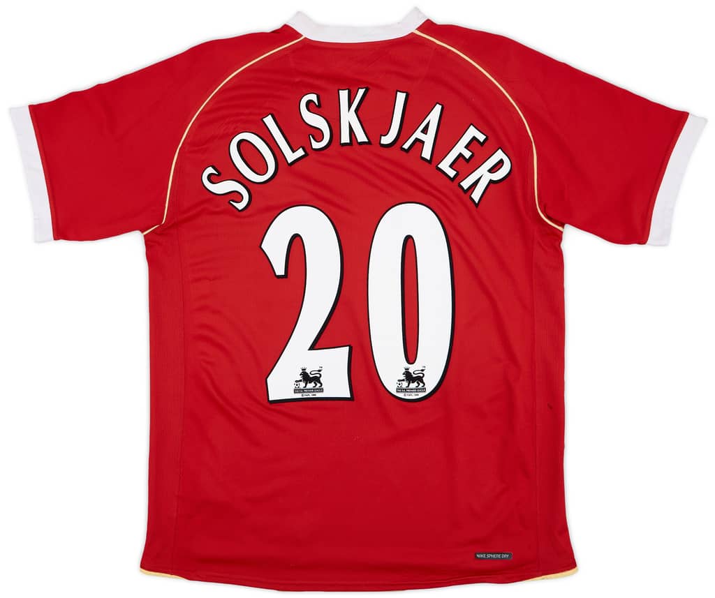 2006-07 Manchester United Home Shirt Solskjaer #20 - 5/10 - (M)