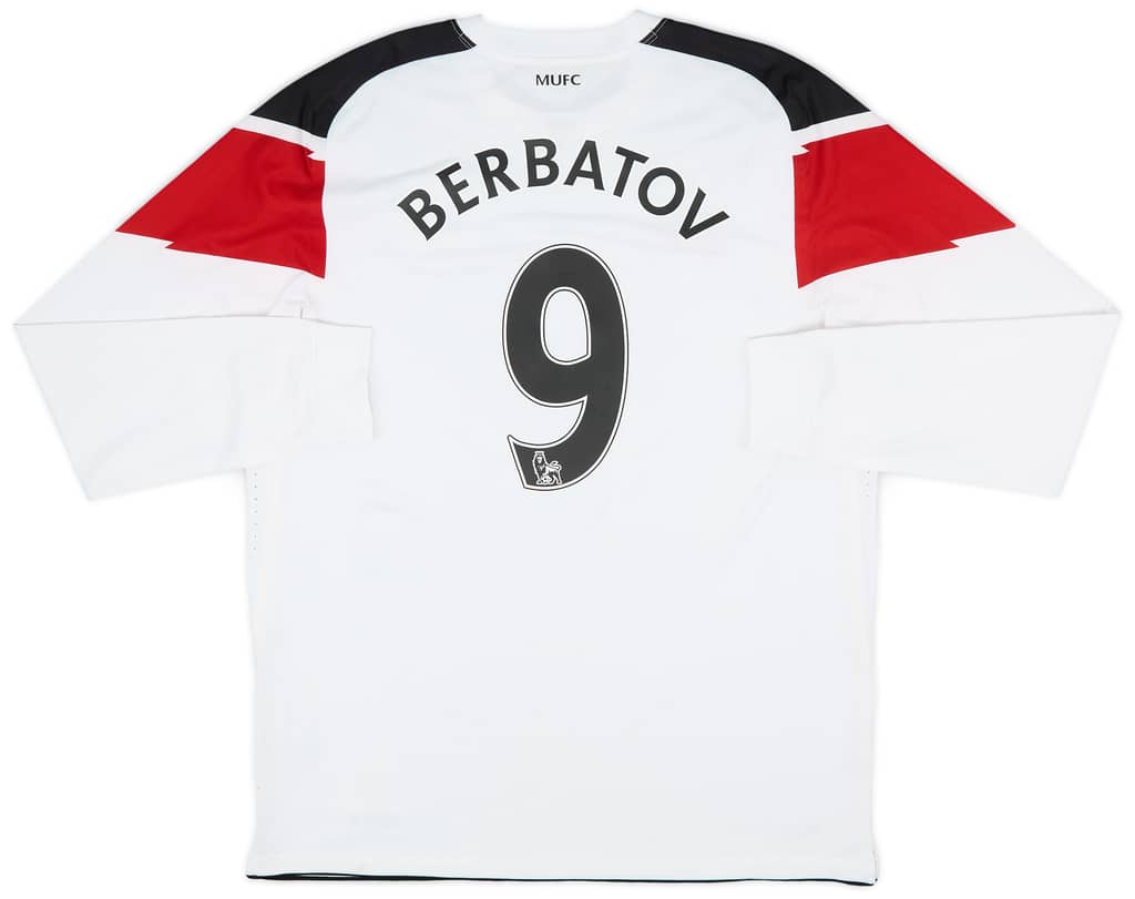 2010-12 Manchester United Player Issue Away L/S Shirt Berbatov #9 - 7/10 - (XL)