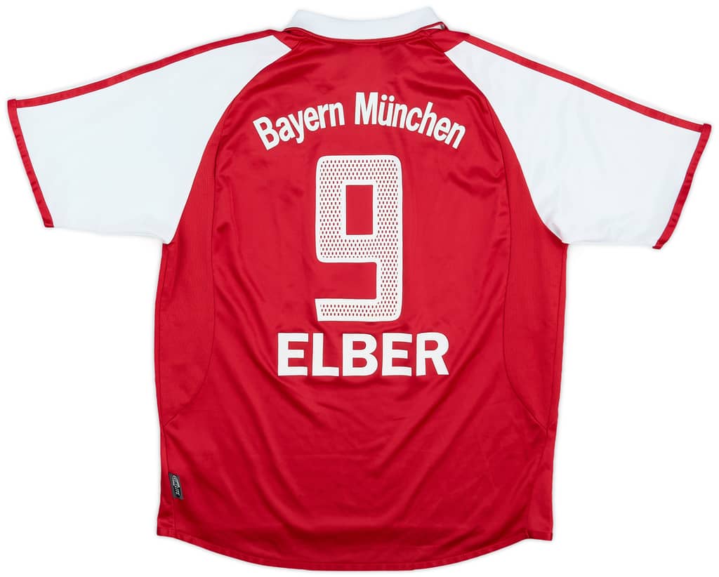 2003-04 Bayern Munich Home Shirt Elber #9 - 7/10 - (XL.Boys)